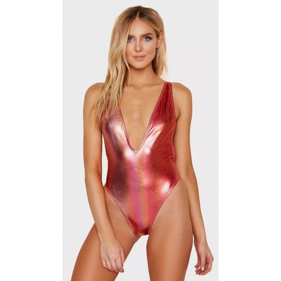 Dippin Daisys Euphoria Swimsuit Size L Sunset Ombre Summer beachy pool party - Picture 1 of 8
